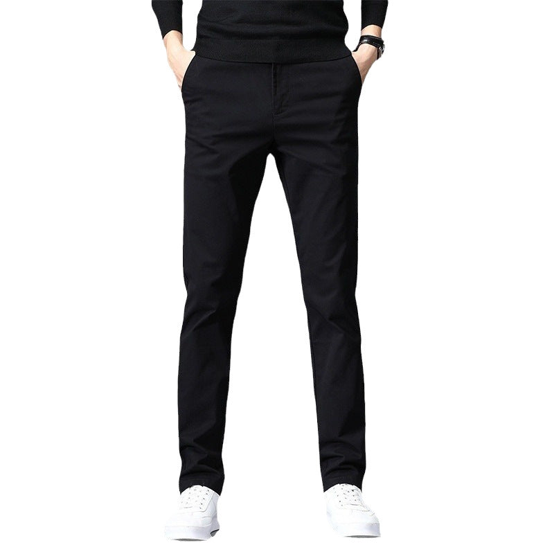 Pantalon Homme Droit Business Coton Taille Élastique CJdropshipping