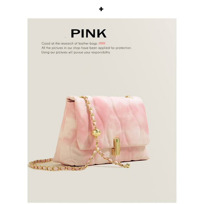 Sac Femme Carré Chaîne Cuir Synthétique Dégradé Cadenas Chic CJdropshipping