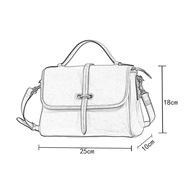 Sac Femme Bandoulière Cuir Véritable Vache Première Couche Fait Main Vintage CJdropshipping
