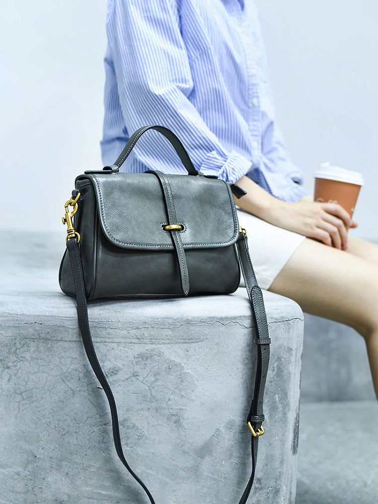 Sac Femme Bandoulière Cuir Véritable Vache Première Couche Fait Main Vintage CJdropshipping