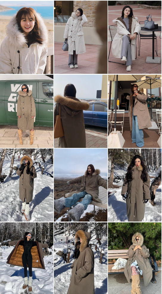 Parka longue d'hiver Nid de Lune