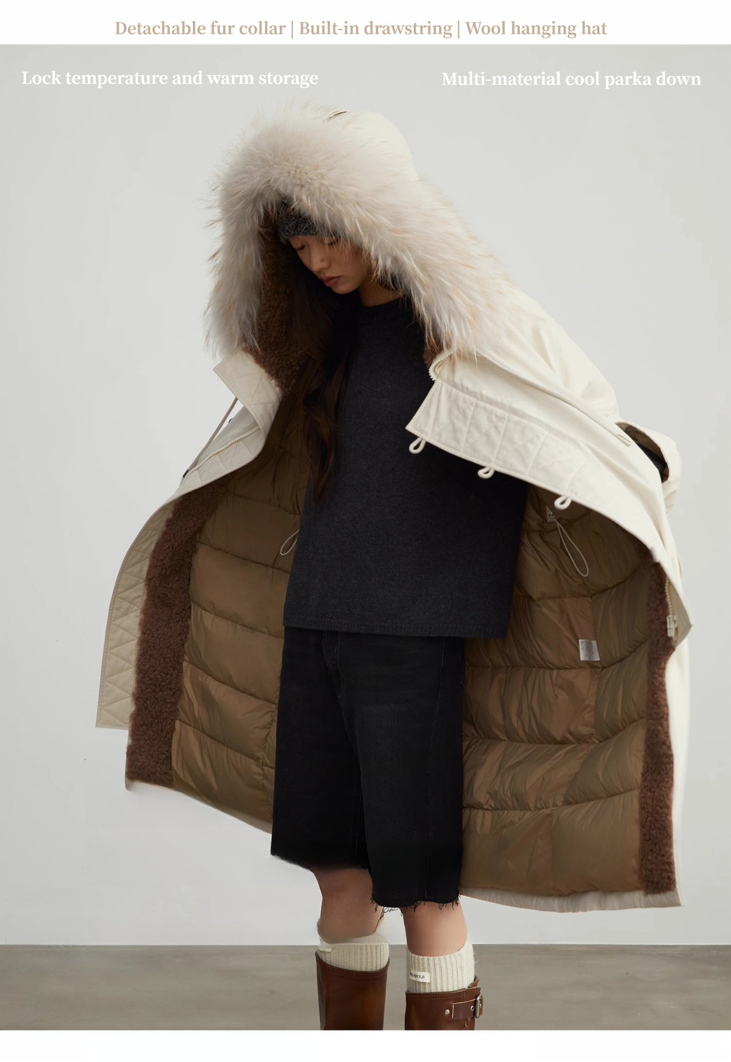 Parka longue d'hiver Nid de Lune