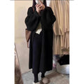 Cardigan Femme Long Laine Alpaga Épais Kaki CJdropshipping