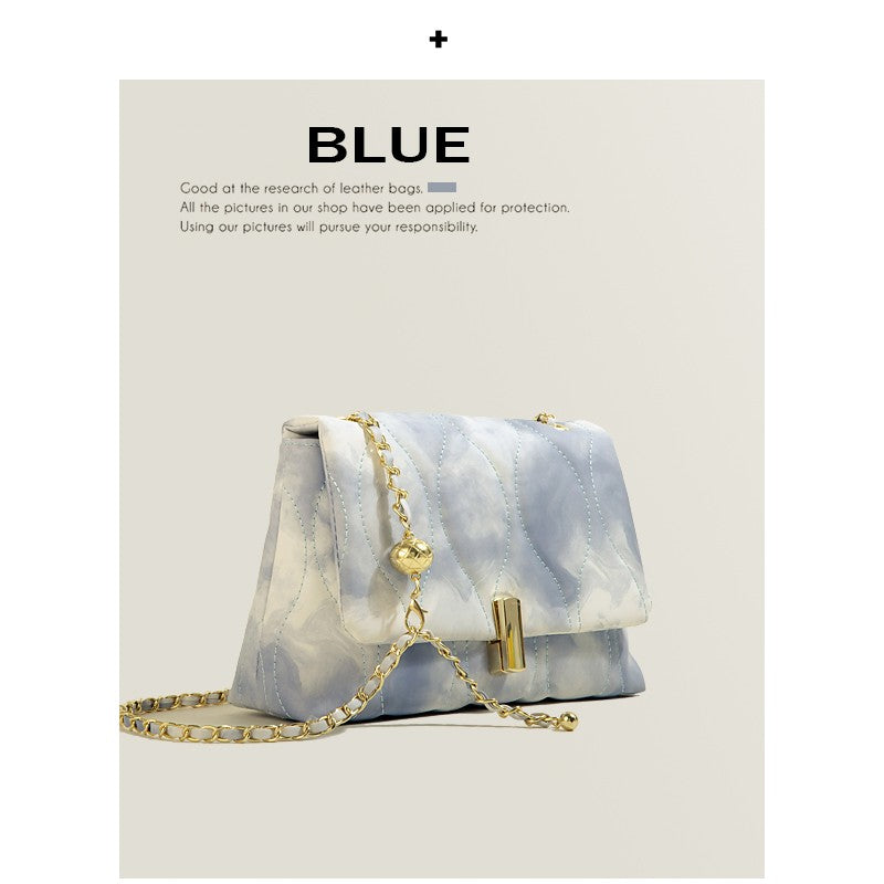 Sac Femme Carré Chaîne Cuir Synthétique Dégradé Cadenas Chic CJdropshipping