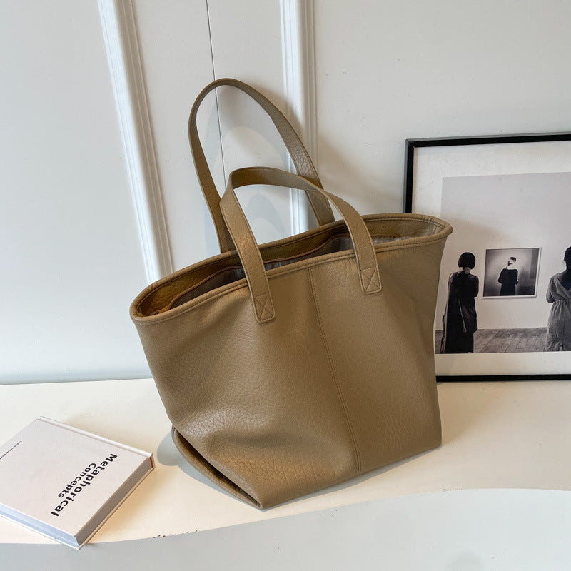 Sac Femme Grand Tote Travail Cuir Synthétique Rétro Documents Professionnel CJdropshipping