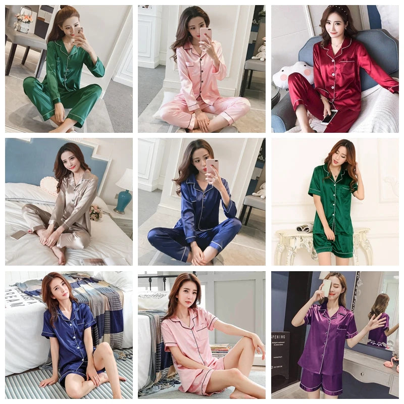 Ensemble de Pyjama en Satin de Soie
