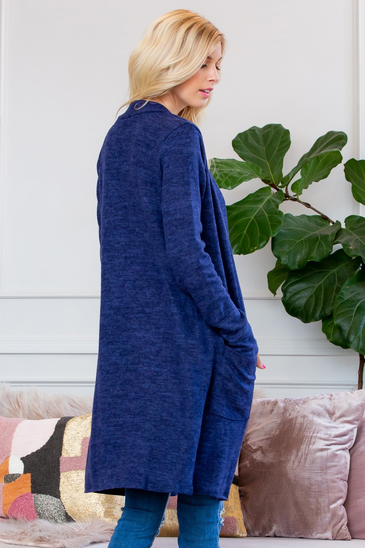 Cardigan Doux à Poches