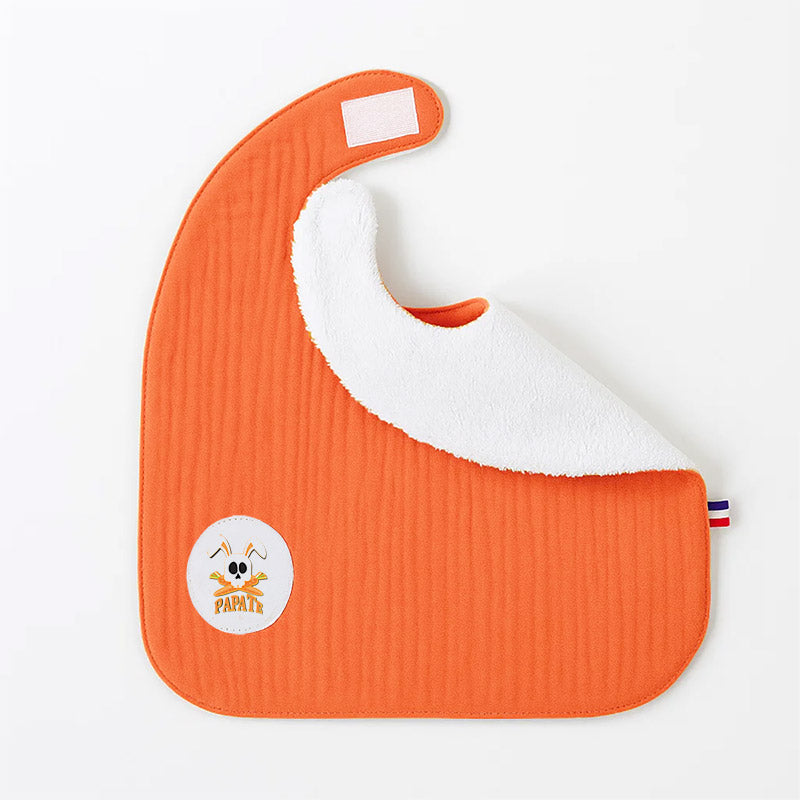 bavoir fraise en coton bio made in france papate