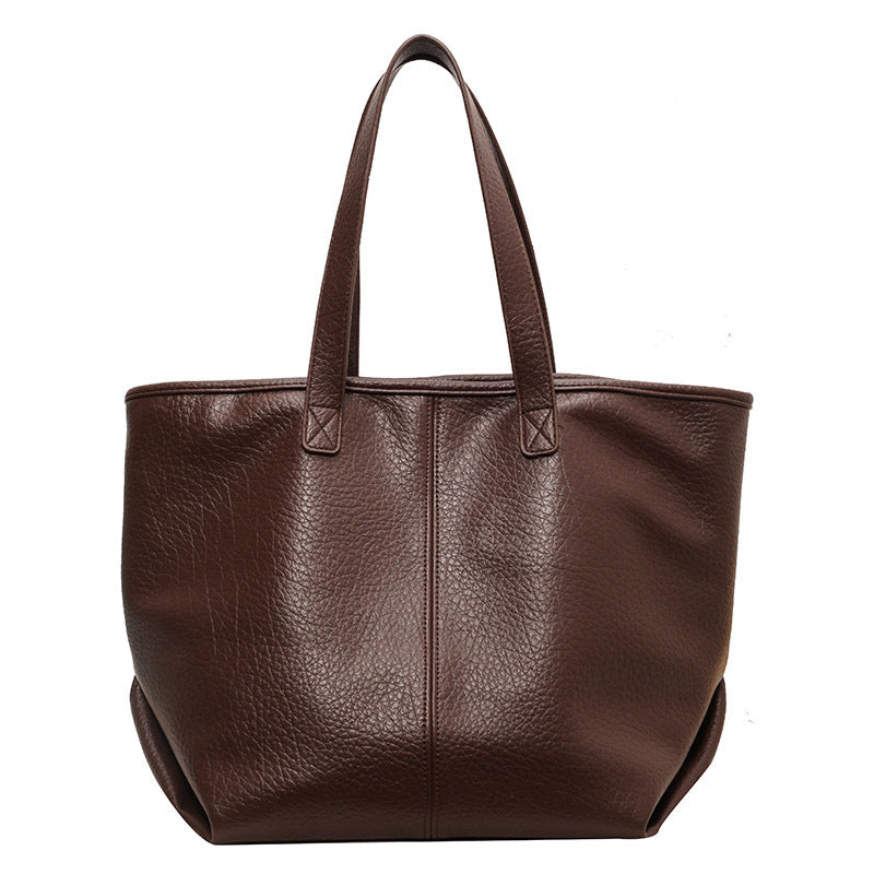 Sac Femme Grand Tote Travail Cuir Synthétique Rétro Documents Professionnel CJdropshipping