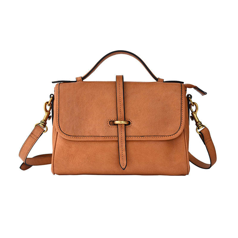 Sac Femme Bandoulière Cuir Véritable Vache Première Couche Fait Main Vintage CJdropshipping
