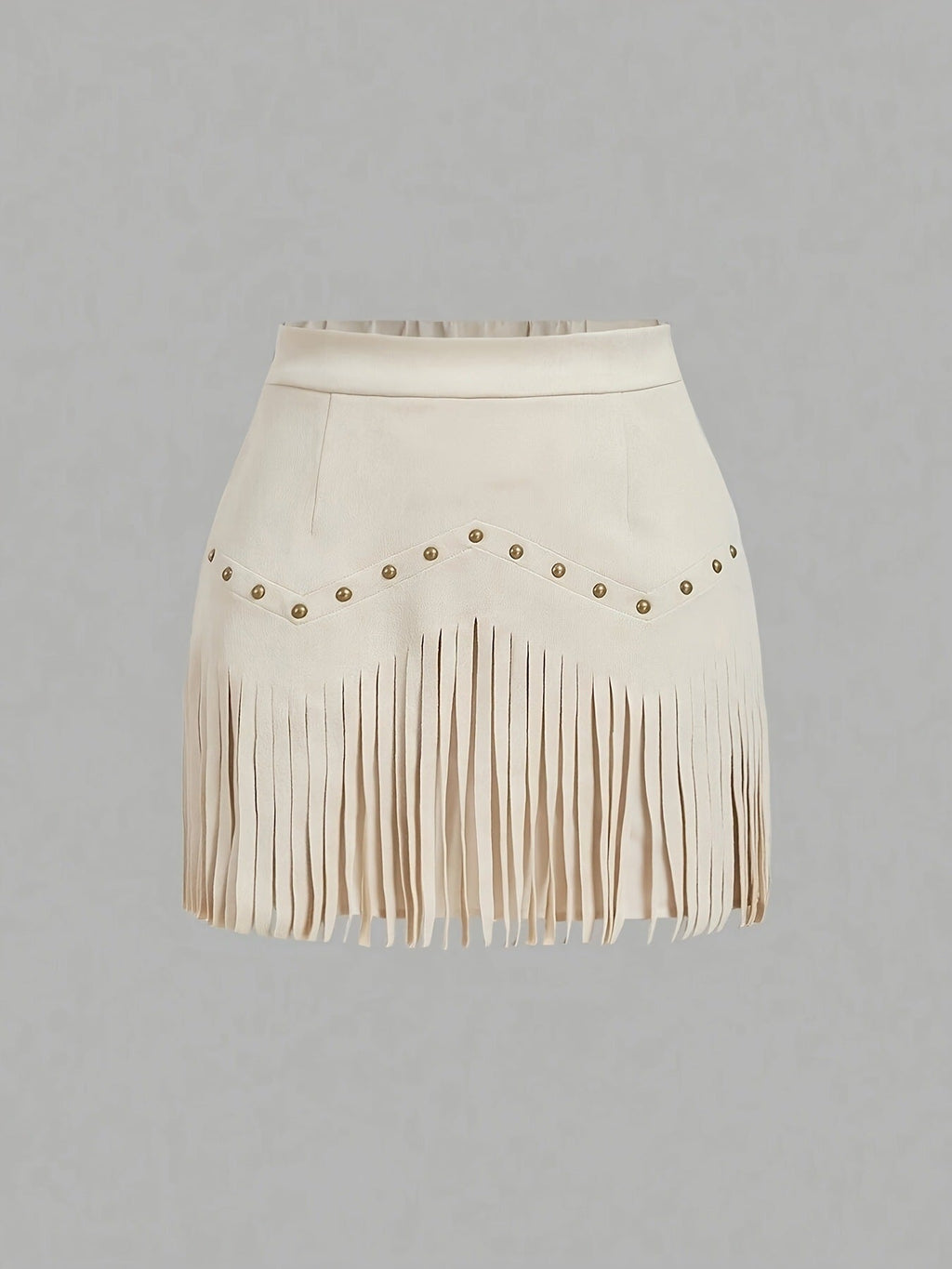 Jupe Femme Mini Rétro Rivets Franges Polyester CJdropshipping