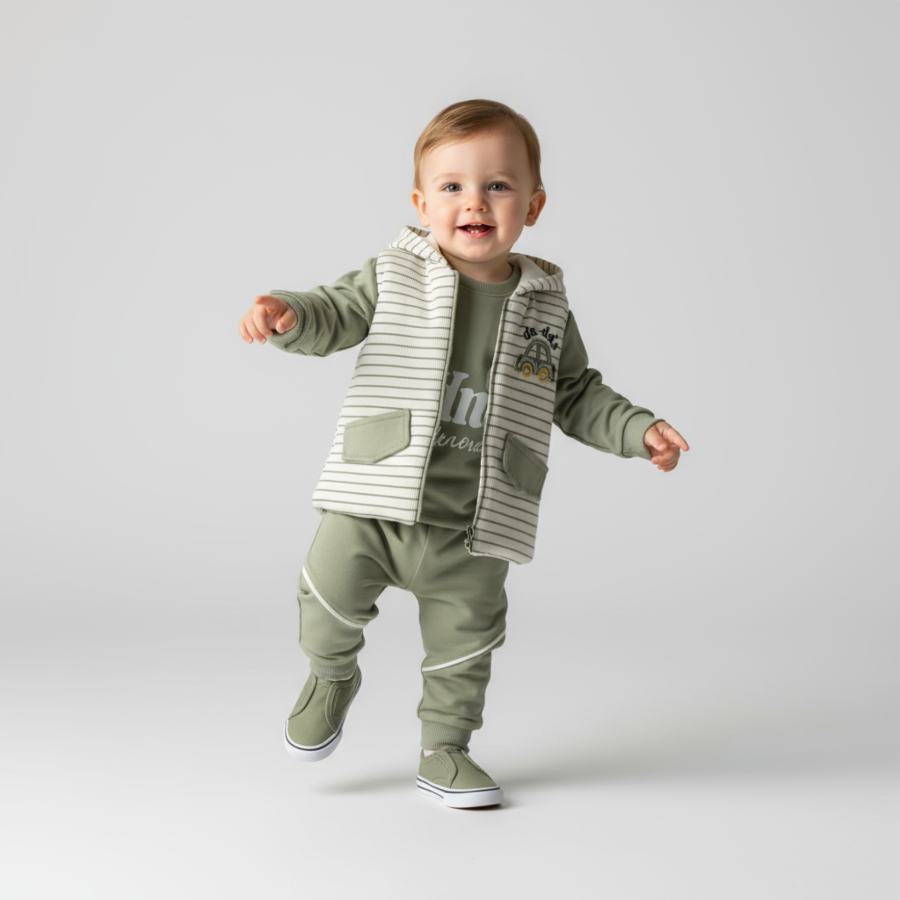 Ensemble Confortable à Rayures – Jogger et Haut Assortis